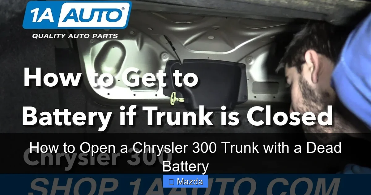 How To Open Trunk When Battery Is Dead