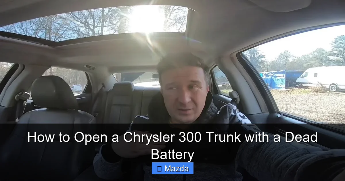 How to Open a Chrysler 300 Trunk with a Dead Battery