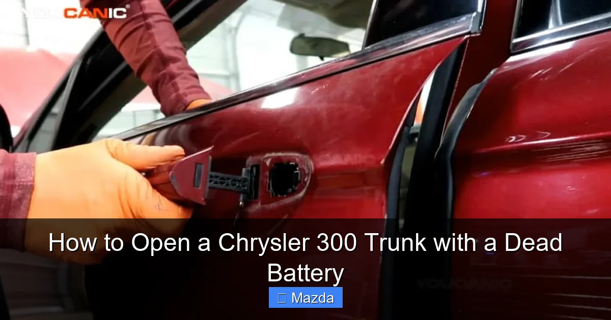 How to Open a Chrysler 300 Trunk with a Dead Battery