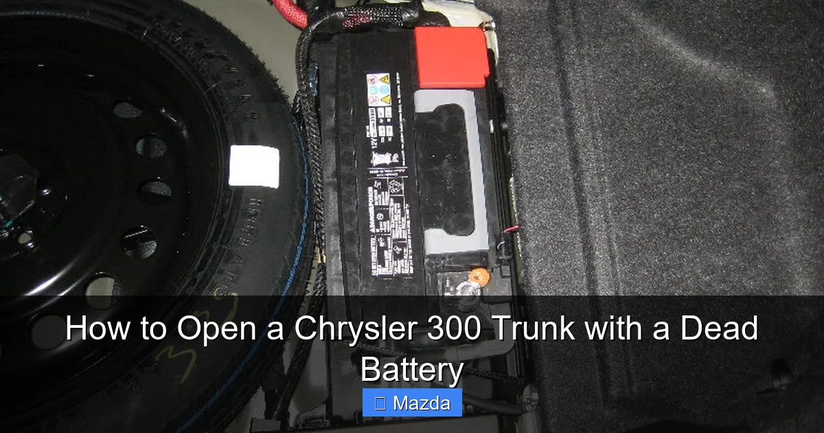 How to Open a Chrysler 300 Trunk with a Dead Battery