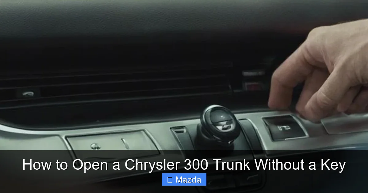 How to Open a Chrysler 300 Trunk Without a Key