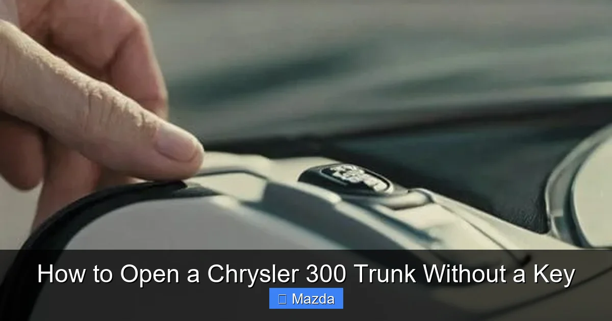 How to Open a Chrysler 300 Trunk Without a Key