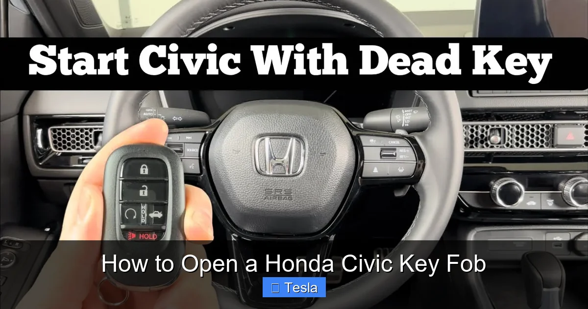 How to Open a Honda Civic Key Fob