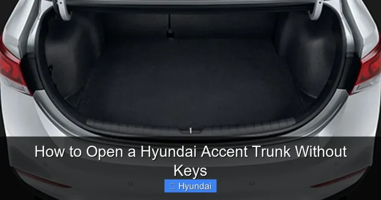 How to Open a Hyundai Accent Trunk Without Keys