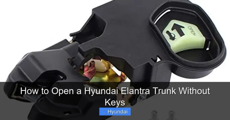 How to Open a Hyundai Elantra Trunk Without Keys