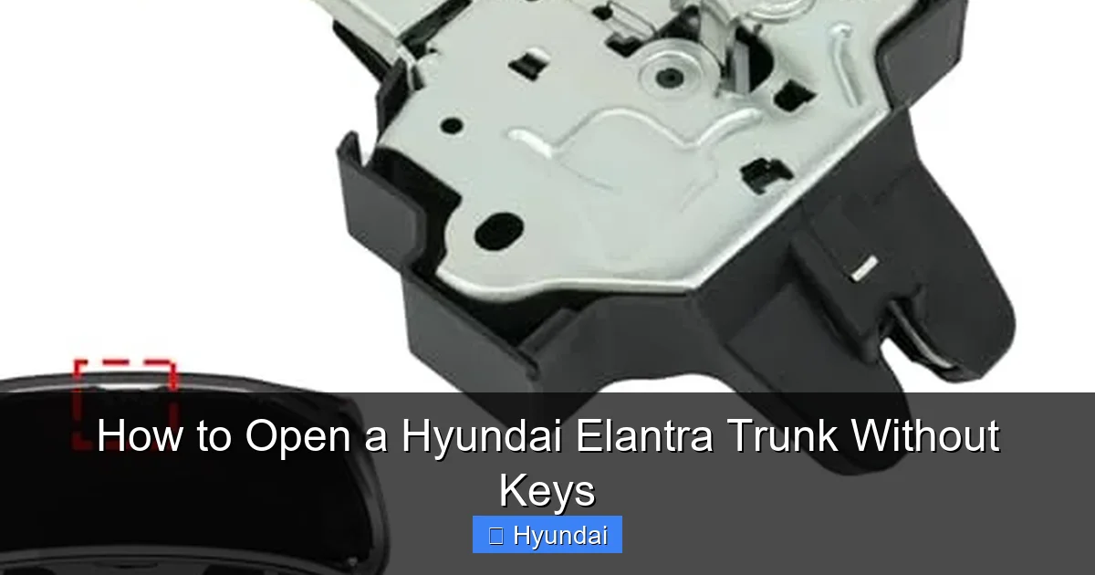 How to Open a Hyundai Elantra Trunk Without Keys