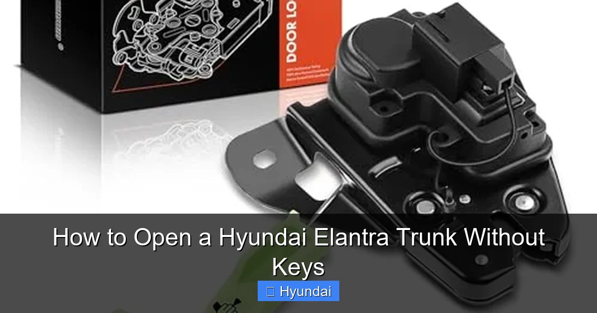 How to Open a Hyundai Elantra Trunk Without Keys
