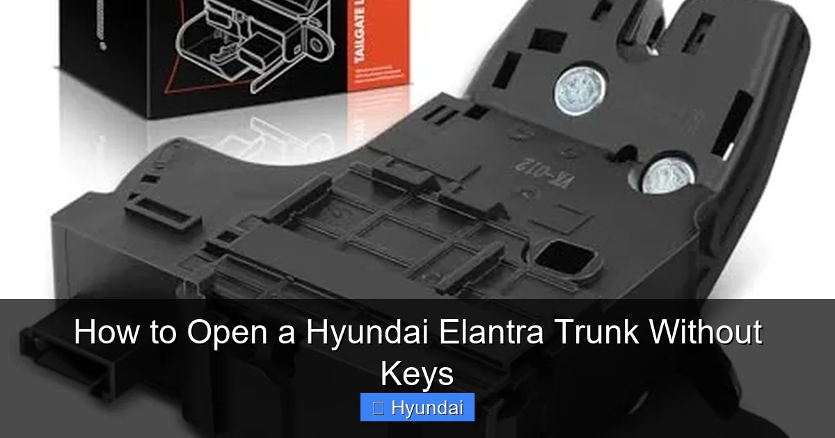 How to Open a Hyundai Elantra Trunk Without Keys