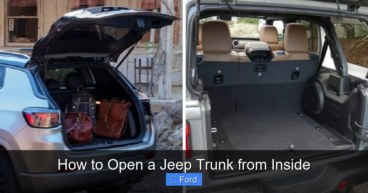 How to Open a Jeep Trunk from Inside