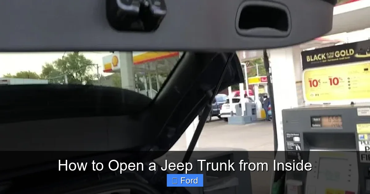 How to Open a Jeep Trunk from Inside