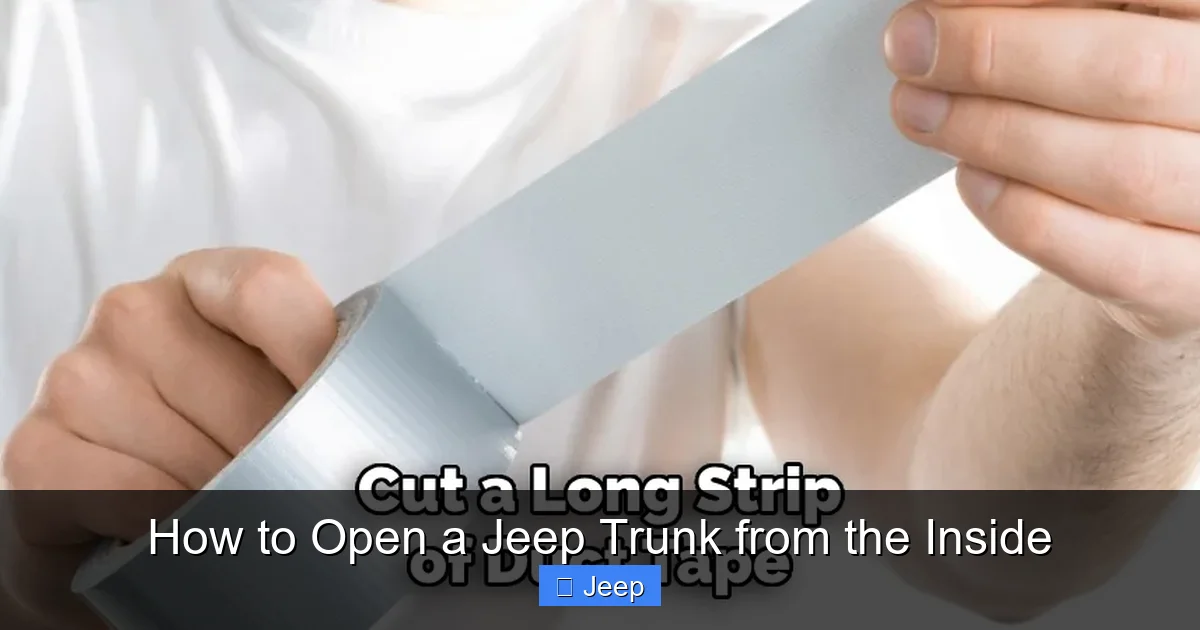 How to Open a Jeep Trunk from the Inside