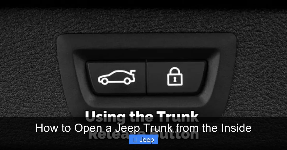 How to Open a Jeep Trunk from the Inside