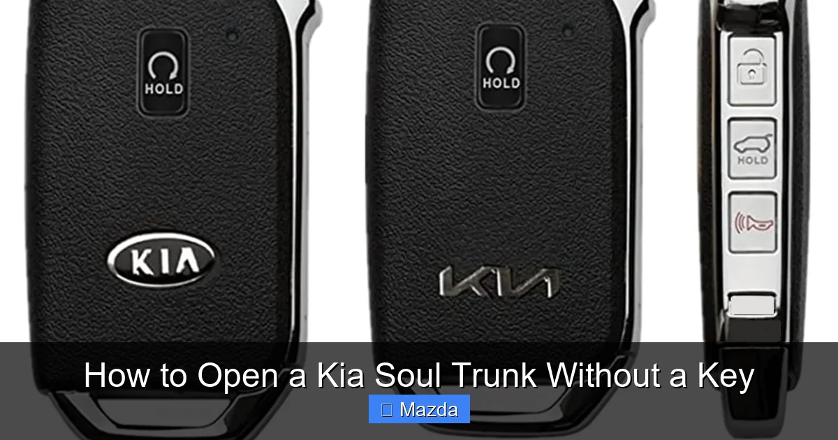 How to Open a Kia Soul Trunk Without a Key