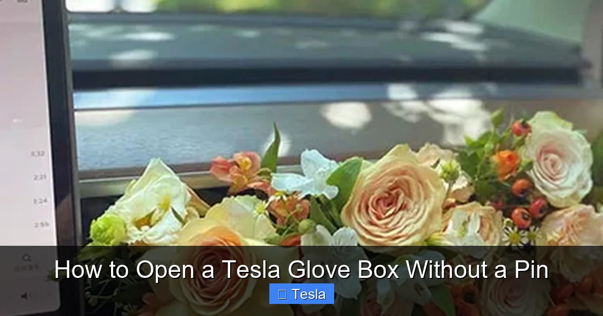 How to Open a Tesla Glove Box Without a Pin