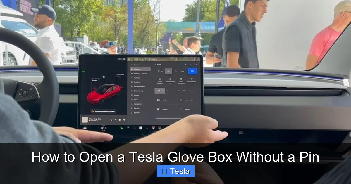 How to Open a Tesla Glove Box Without a Pin