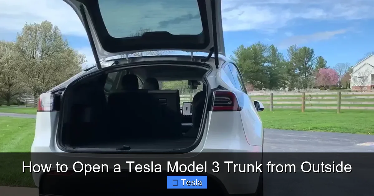 How to Open a Tesla Model 3 Trunk from Outside