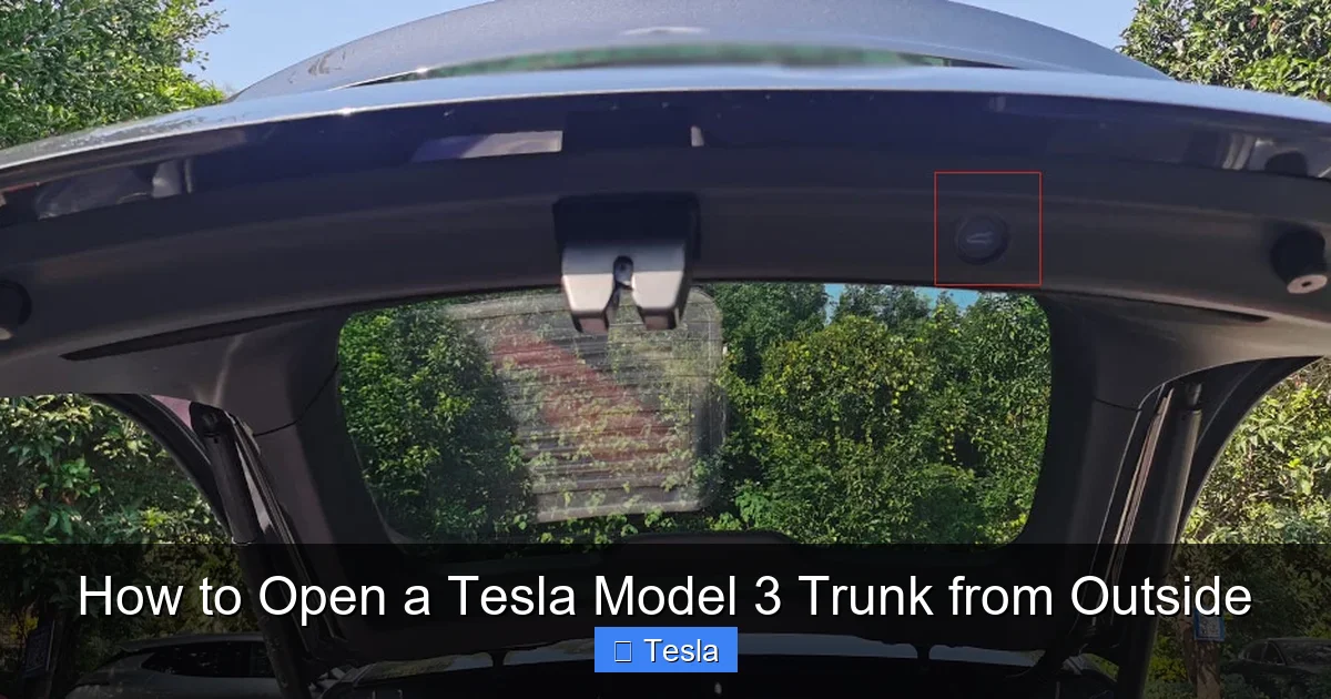 How to Open a Tesla Model 3 Trunk from Outside