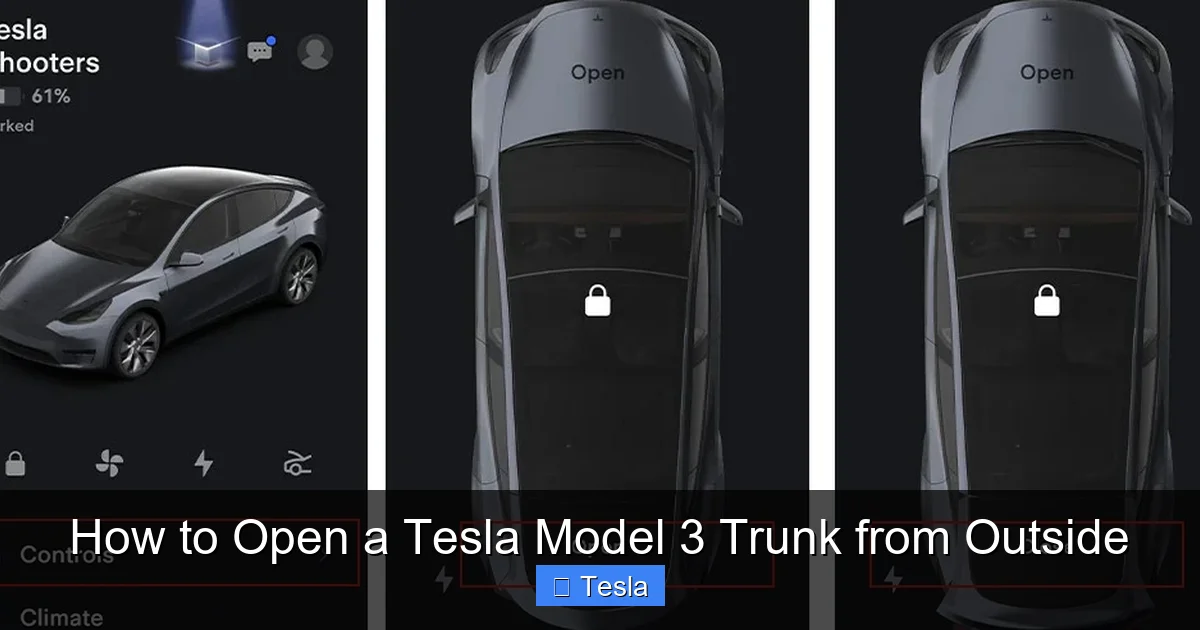 How to Open a Tesla Model 3 Trunk from Outside