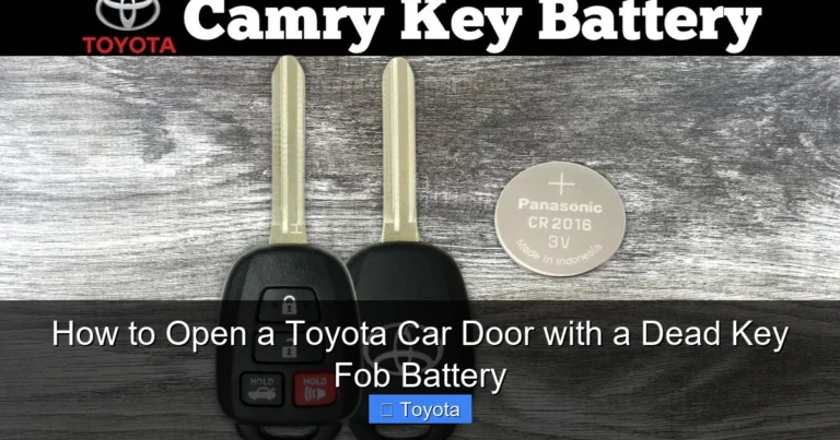How to Open a Toyota Car Door with a Dead Key Fob Battery