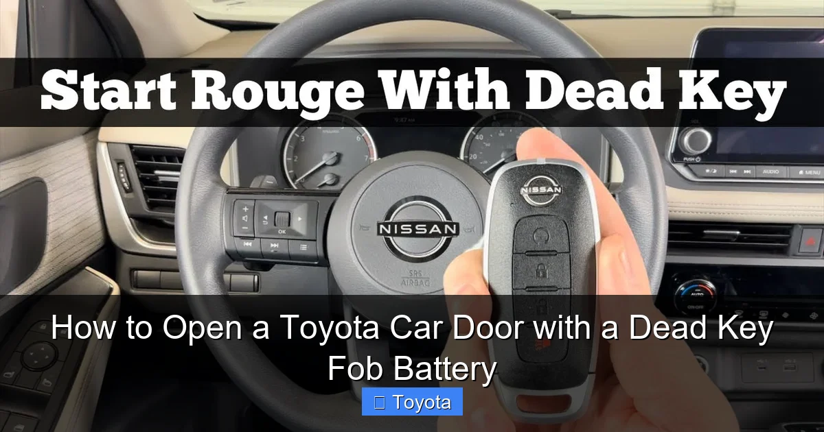 How to Open a Toyota Car Door with a Dead Key Fob Battery