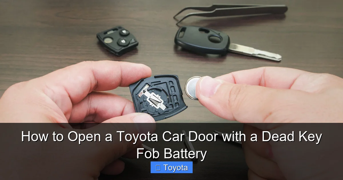 How to Open a Toyota Car Door with a Dead Key Fob Battery