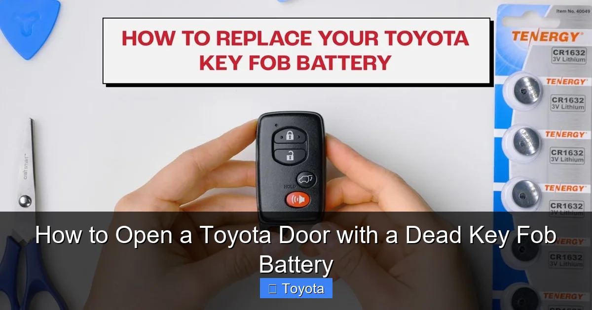 How to Open a Toyota Door with a Dead Key Fob Battery