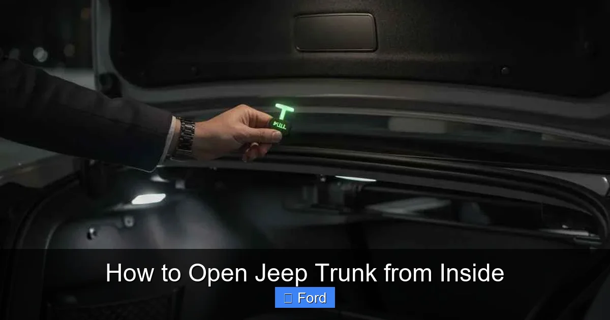 How to Open Jeep Trunk from Inside