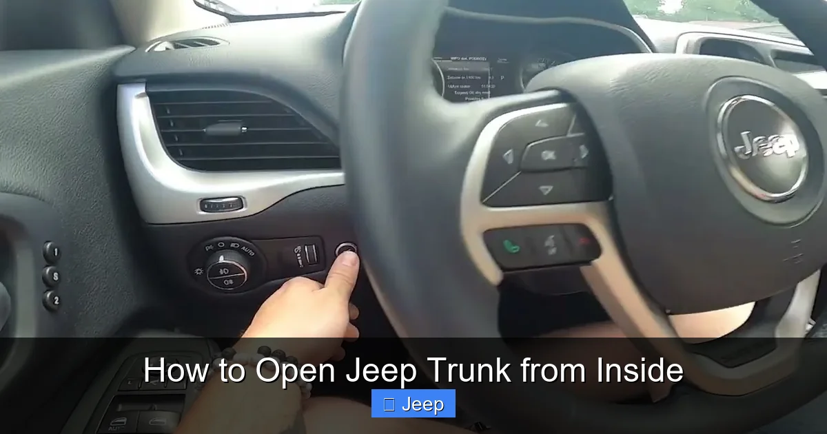 How to Open Jeep Trunk from Inside