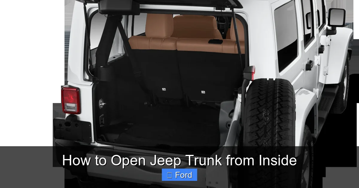How to Open Jeep Trunk from Inside