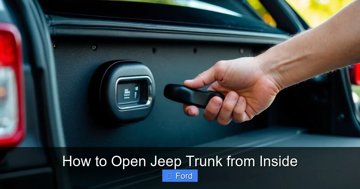 How to Open Jeep Trunk from Inside