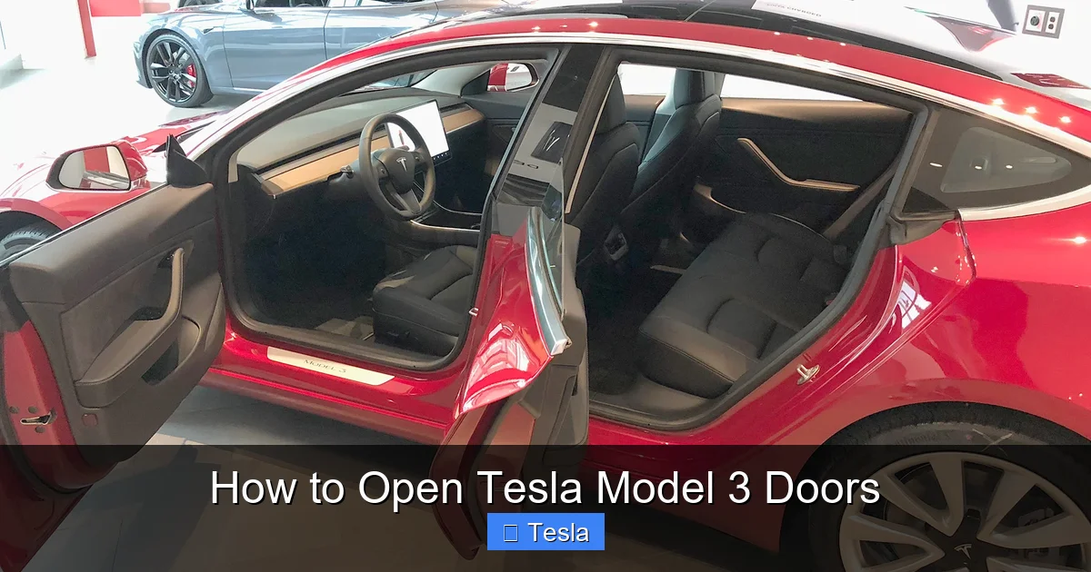 How to Open Tesla Model 3 Doors