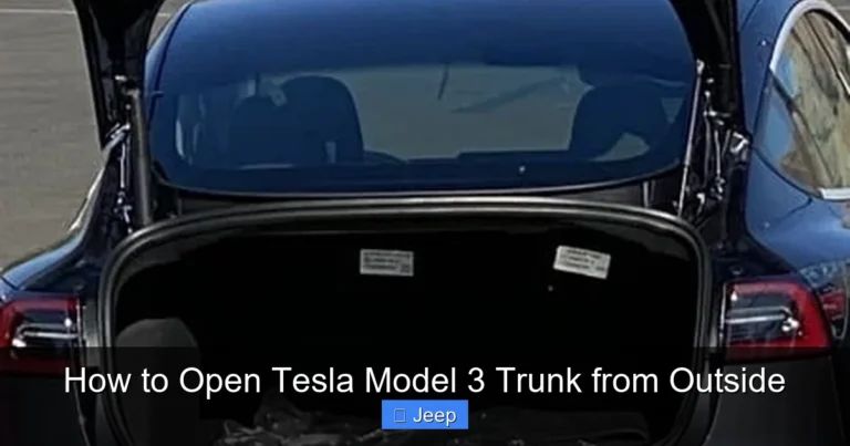 How to Open Tesla Model 3 Trunk from Outside