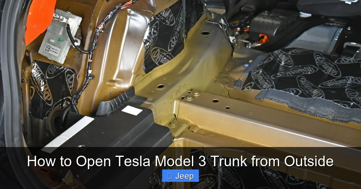 How to Open Tesla Model 3 Trunk from Outside