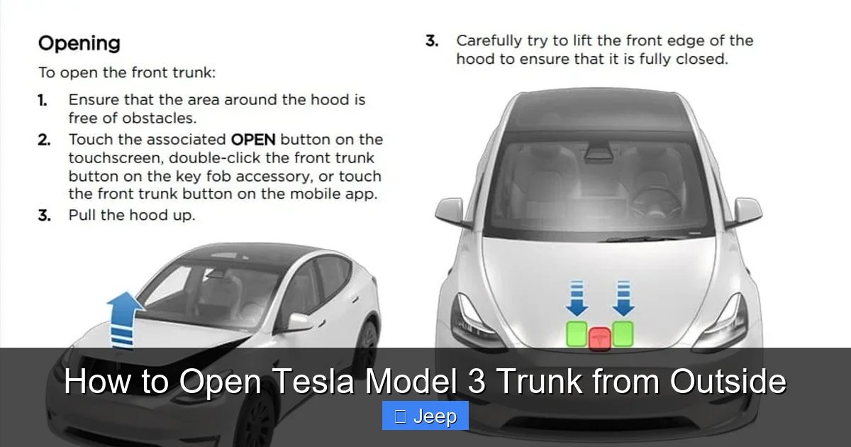 How to Open Tesla Model 3 Trunk from Outside