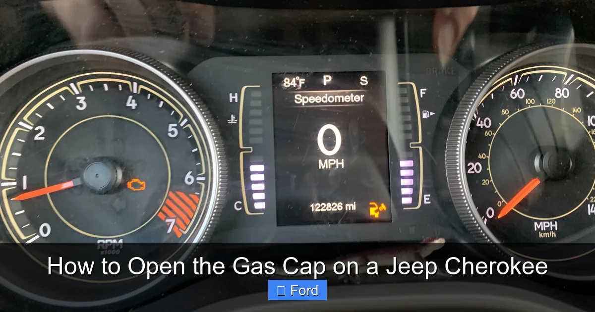 How to Open the Gas Cap on a Jeep Cherokee