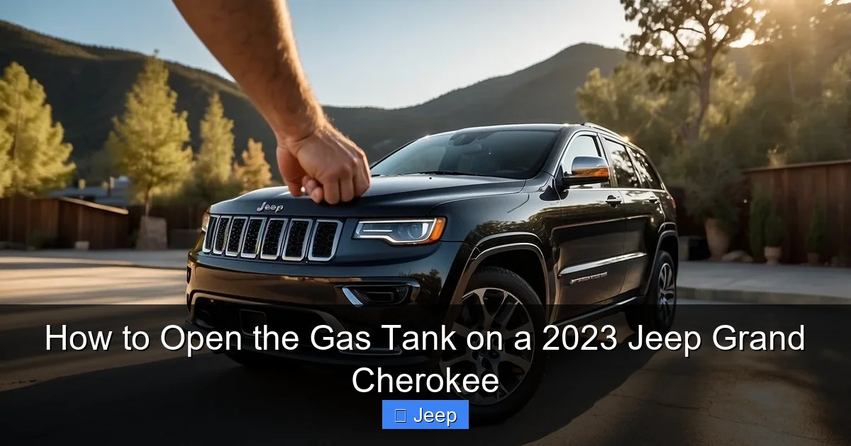 How to Open the Gas Tank on a 2023 Jeep Grand Cherokee