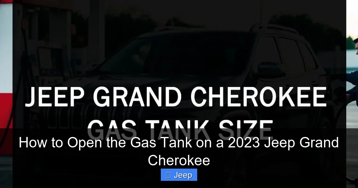 How to Open the Gas Tank on a 2023 Jeep Grand Cherokee