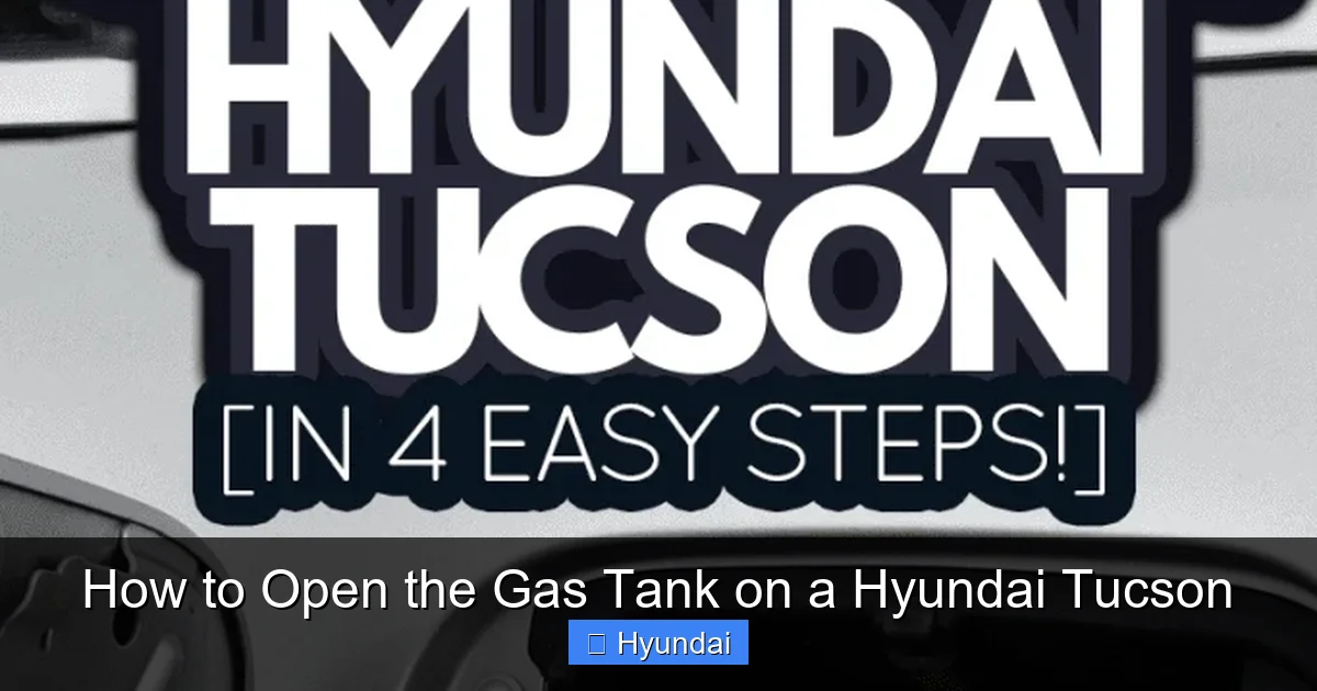 How to Open the Gas Tank on a Hyundai Tucson
