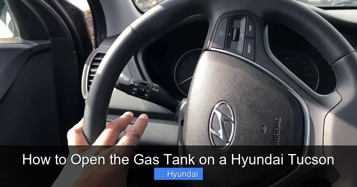 How to Open the Gas Tank on a Hyundai Tucson