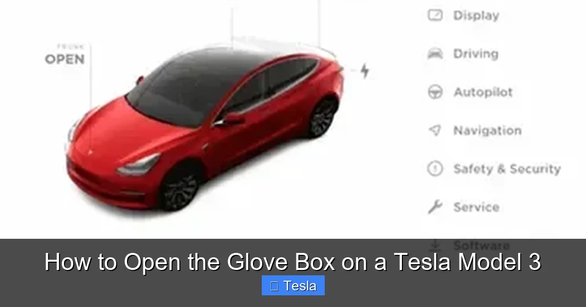 How to Open the Glove Box on a Tesla Model 3
