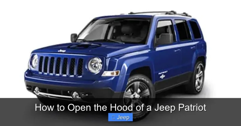 How to Open the Hood of a Jeep Patriot