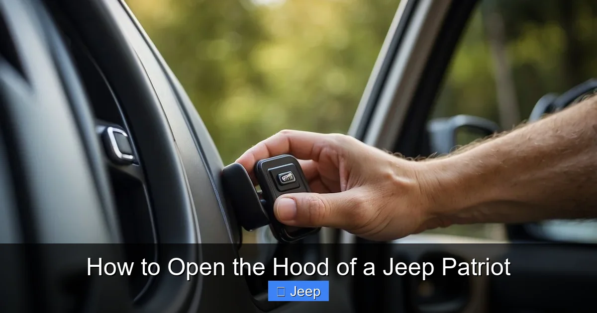 How to Open the Hood of a Jeep Patriot