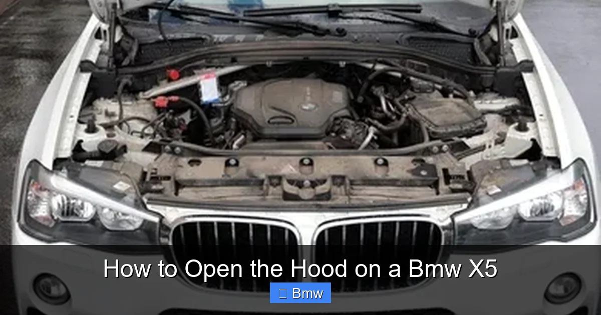 How to Open the Hood on a Bmw X5