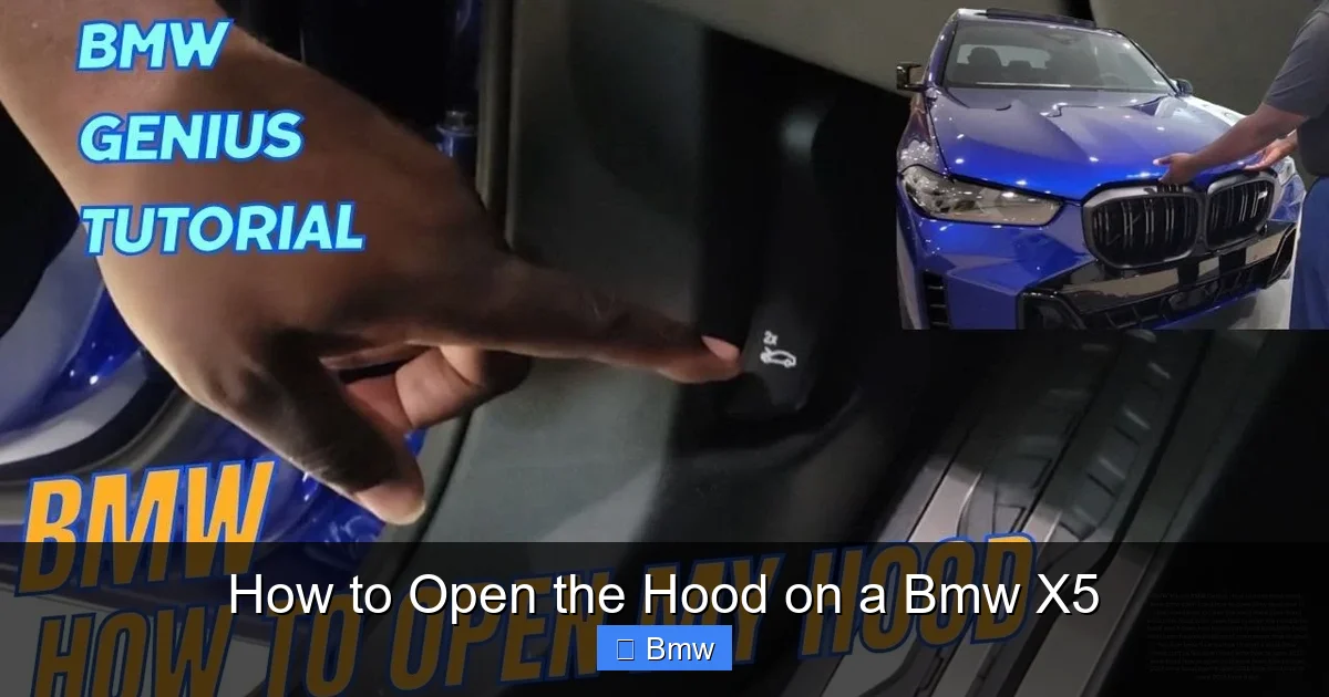 How to Open the Hood on a Bmw X5