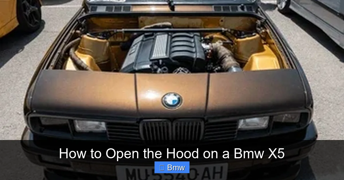 How to Open the Hood on a Bmw X5