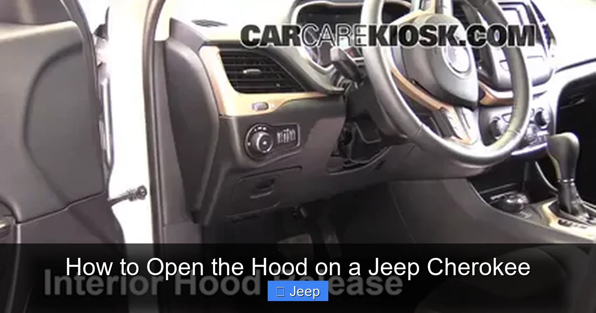 How to Open the Hood on a Jeep Cherokee