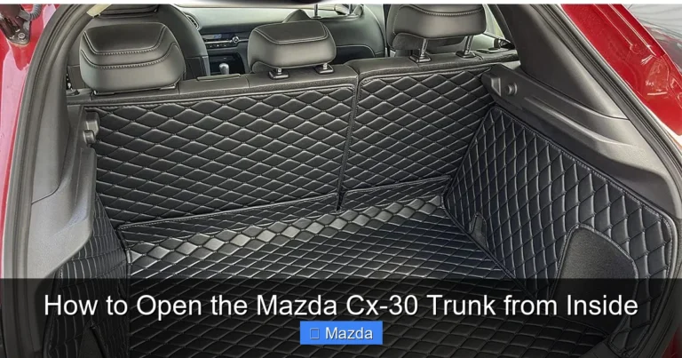 How to Open the Mazda Cx-30 Trunk from Inside