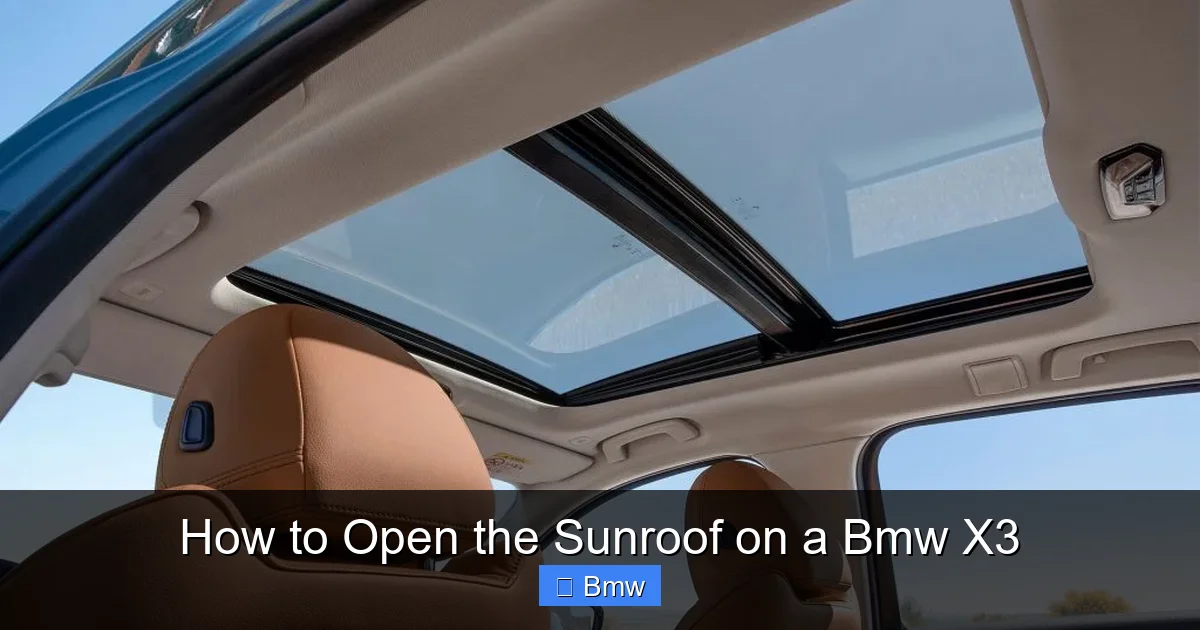 How to Open the Sunroof on a Bmw X3