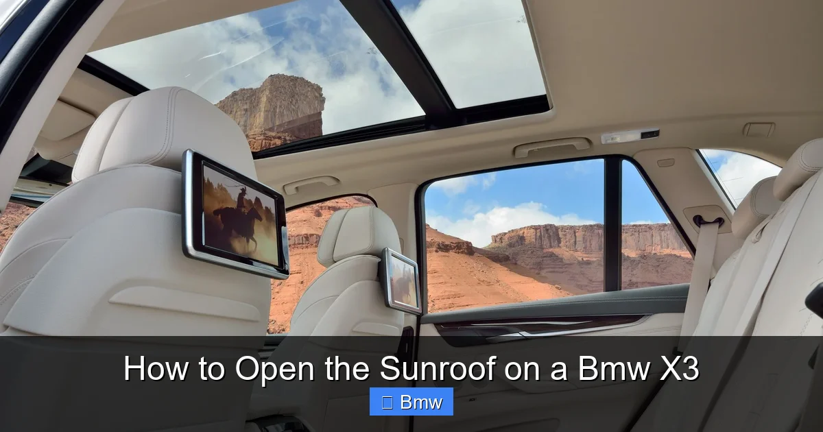 How to Open the Sunroof on a Bmw X3