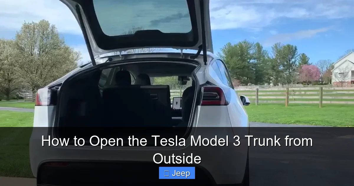 How to Open the Tesla Model 3 Trunk from Outside